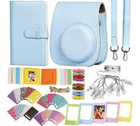 Revefilms, Accesorios Instax Mini 12 Azul y Mini 11 - Funda, Álbum, Pinzas Led, Correa, Pegatinas y Marcos - Accesorios compatibles con Instax Mini 11 Azul y Mini 12