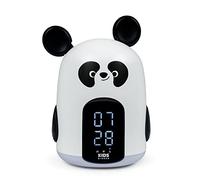 Bigben Interactive – Despertador digital RKIDSPANDA – Luz nocturna forma panda – Negro y blanco