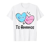 Revelación de género español mexicano a juego Nene o Nena Te Amamos Camiseta