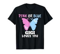 Revelación de género Gigi Rosa o Azul Camiseta