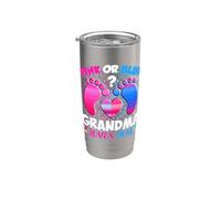 Revelación De Género Grandma Equipo Rosa O Azul Qué Piensas Vaso térmico de acero inoxidable de doble pared