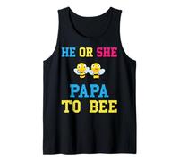 Revelación de género He Or She Papa To Bee - Fiesta de baby shower Camiseta sin Mangas