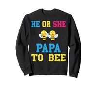 Revelación de género He Or She Papa To Bee - Fiesta de baby shower Sudadera