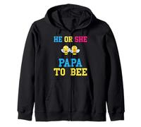 Revelación de género He Or She Papa To Bee - Fiesta de baby shower Sudadera con Capucha