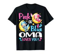 Revelación de género rosa o azul Oma te ama Camiseta