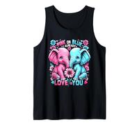 Revelación del género del Elefante «I Already You Love You» en Rosa o Azul Camiseta sin Mangas