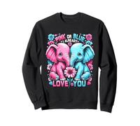 Revelación del género del Elefante «I Already You Love You» en Rosa o Azul Sudadera