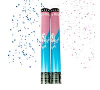 Revelacion genero bebe - Cañon confeti revelacion de genero - 2x AZUL - 2x ROSA - Cañon de confeti para niño o niña - Baby shower - gender reveal (Rosa Niña)