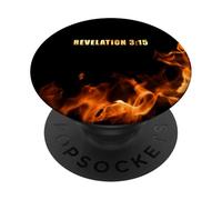 Revelation 3:15 Be on Fire for Jesus - Christian Revival PopSockets PopGrip Adhesivo