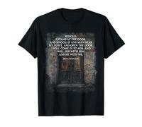 Revelation 3:20 I Stand at The Door and Knock - Jesus Quote Camiseta