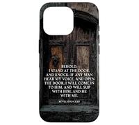 Revelation 3:20 I Stand at The Door and Knock - Jesus Quote Carcasa para iPhone 16 Pro