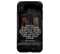 Revelation 3:20 I Stand at The Door and Knock - Jesus Quote Carcasa para iPhone XS MAX