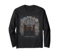 Revelation 3:20 I Stand at The Door and Knock - Jesus Quote Manga Larga