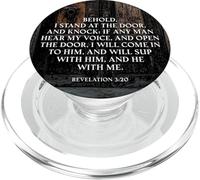 Revelation 3:20 I Stand at The Door and Knock - Jesus Quote PopSockets PopGrip para MagSafe