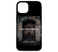 Revelation 3:20 I Stand at The Door and Knock, Will You Open Carcasa para iPhone 13