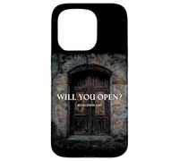 Revelation 3:20 I Stand at The Door and Knock, Will You Open Carcasa para iPhone 15 Pro