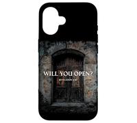 Revelation 3:20 I Stand at The Door and Knock, Will You Open Carcasa para iPhone 16