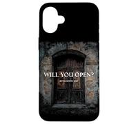 Revelation 3:20 I Stand at The Door and Knock, Will You Open Carcasa para iPhone 16 Plus
