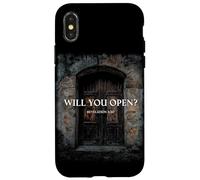 Revelation 3:20 I Stand at The Door and Knock, Will You Open Carcasa para iPhone X/XS
