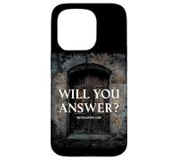 Revelation 3:20 I Stand at The Door & Knock, Will You Answer Carcasa para iPhone 15 Pro