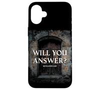Revelation 3:20 I Stand at The Door & Knock, Will You Answer Carcasa para iPhone 16 Plus