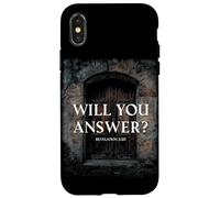 Revelation 3:20 I Stand at The Door & Knock, Will You Answer Carcasa para iPhone X/XS