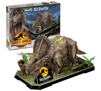 Revell 00242 Jurassic World-Triceratops 3D Puzzle Mundo jurásico Rompecabezas, Multicolor