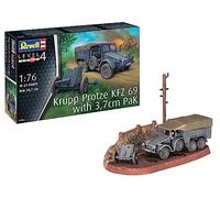 Revell 03344 Krupp Protze KFZ 69 con kit de modelo a escala 1:76 de 3,7 cm