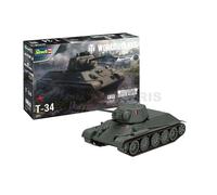 Revell 03510 T-34 World of Tanks - Maqueta para Principiantes con Sistema Easy Click, componentes de Colores