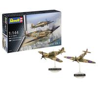 Revell 03771 Supermarine Spitfire Mk.Ia & Hawker Hurricane Mk.I - Kit de modelo de plástico sin construir/sin pintar a escala 1:144