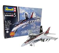 Revell Scale Vehículo 03847 F/A-18F Super Hornet-Kit de Modelo a Escala 1:32, Color sin barnizar, Mittel (RV03847)
