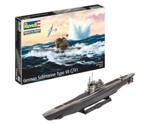 Revell 05154 12 Maqueta de German Submarine Type VII C/41 en Escala 1: 350, Niveles 4