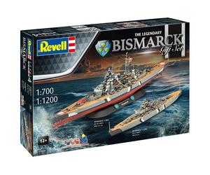 Revell 05637-1 / 700-1/1200 Geschenkset The Legendary Bismarck - Nuevo