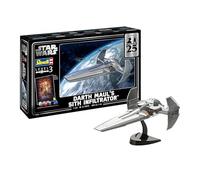 Revell 05638 Set de regalo de Darth Maul's Sith Infiltrador: EP1 25th 1:120 Escala 1:120 Kit de modelo de plástico sin construir y sin pintar con accesorios