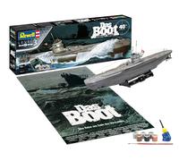 Revell - 05675 Set de Regalo Set de películas Das Boot - 40 Aniversario, Escala 1:144, 46,5cm, Kit Modelo con Pinturas Base, Pegamento y brocha