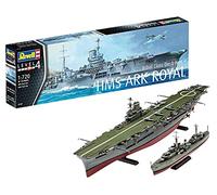 Revell 2 maquetas de Barcos en Miniatura portaaviones HMS Ark Royal y Destructor de Clase Tribal F75 Eskimo, Escala 1:720, Nivel 4, Fiel reproducción con numerosos Detalles, Modelo 05149