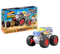 Revell 50317 Monster Truck Racing #1 - Coche de Juguete 1:32 con Salto Hot Wheels Maker Kitz-Montar y Conducir, con Motor de tracción (Pull Back), Color Blanco/Azul