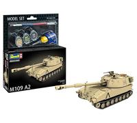 Revell 63361 - Juego de modelo M109 A2 escala 1:72 sin construir/sin pintar kit de modelo de plástico con accesorios