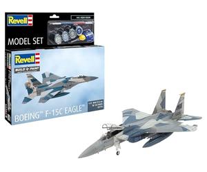 Revell 63778 - Juego de modelos Boeing F-15C Eagle escala 1:72, kit de modelo de plástico sin construir con accesorios