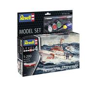 Revell - Maqueta Modelo Set Seenotkreuzer Hermann Marwede, Escala 1:200 (65812)