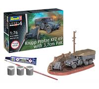 Revell 73344 Kit de iniciación Krupp Protze Kfz 69 & Pak escala 1:76 Kit de modelo de plástico sin construir con accesorios
