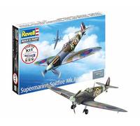 Revell 73953 - Kit de inicio Spitfire Mk.IIa escala 1:72, kit de modelo de plástico con colores de pintura básicos, pegamento modelo y pincel
