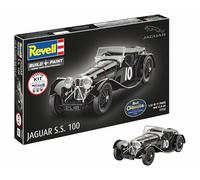 Revell 77752 Kit de inicio Jaguar SS 100 escala 1:32, kit de modelo de plástico con colores básicos de pintura, pegamento modelo y pincel