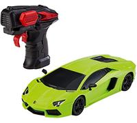 Revell- Coche a Escala RC Lamborghini Aventador, Mando a Distancia GHz para diestros/Zurdos, iluminación Delantera, 1:24, Coche teledirigido de 19,9 cm, Color Verde (24663)