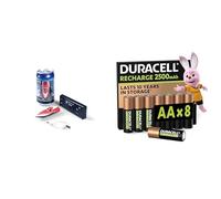 Revell Control Mini RC Barco, 2.4GHz/batería, 8+ años, & Duracell AA Recargables 8 Unidades, 2500mAh