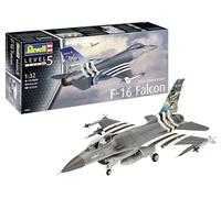 Revell Juego de construcción de maquetas, modelo F-16 Falcon 50. Aniversario, escala 1:32, 150 piezas, kit de manualidades a partir de 13 años, modelo detallado, modelo de avión, maqueta