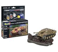 Revell Juego de construcción Jagdpanther | Agilidad y potencia de fuego | Modelo a escala real con placa de diorama y cadenas flexibles | Accesorios con pegamento y cepillo