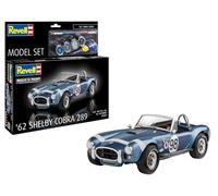 Revell Juego de modelo 67669 62 Shelby Cobra 289 escala 1:25, kit de modelo de plástico sin construir/sin pintar con pegamento profesional Contacta, pincel y pinturas de color aguamarina seleccionadas