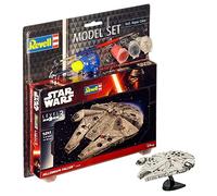 Revell - Maqueta de Star Wars Millennium Falcon, Escala 1: 241, Kit Modelo réplica exacta con Muchos Detalles, Model Juego con Base Accesorios, fácil Pegar y para pintarlas (63600)