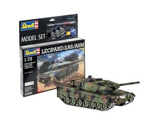 Revell Maqueta militar I Leopard 2A6/A6M I Escala 1:72 I Nivel 4 Juego de construcción I Número de piezas 168 I A partir de 12 años I para niños y adultos I Pegamento Colores y pinceles incluidos I